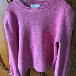 Pink Crew Neck Women's Sweater